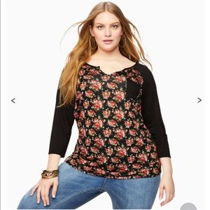 Vintage Floral Baseball Tee